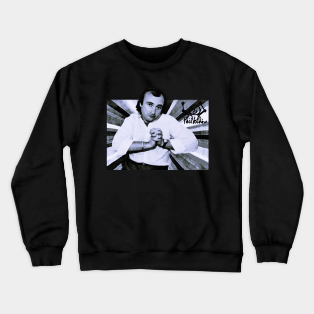 phil collins rock and roll retro style Crewneck Sweatshirt by hot_issue